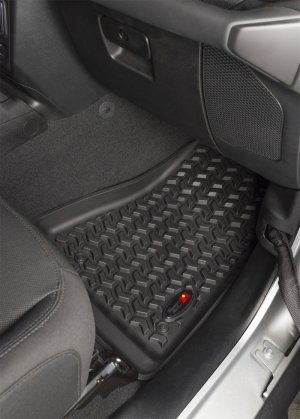 Jeep Gladiator Floor Liners - Front - Rugged Ridge - Deep Tread Technology - Black - `20-`21 Jeep Gladiator Floor Liners - Front - Rugged Ridge - Deep Tread Technology - Black - `20-`21